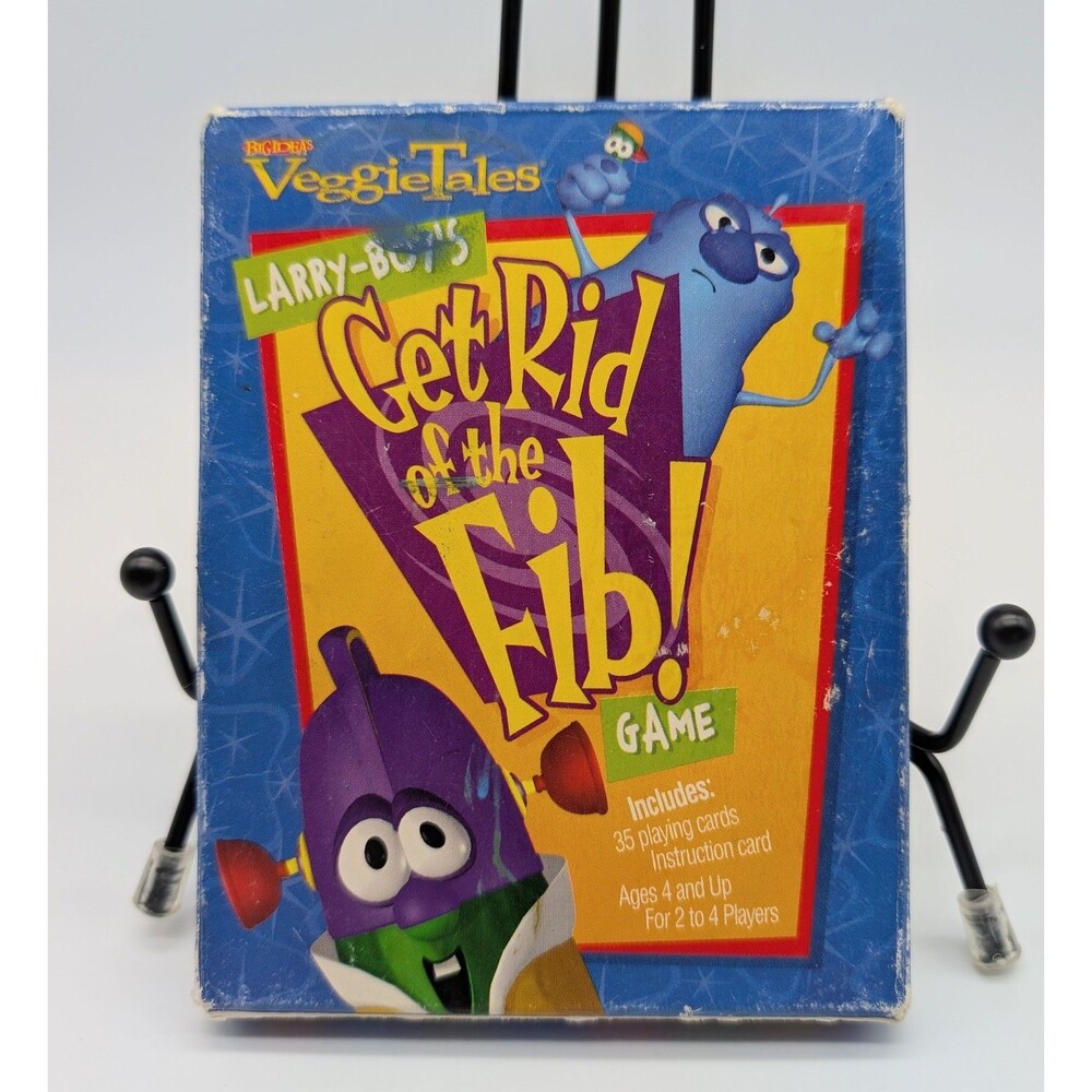 Veggie Tales Larry Boys Get Rid Of The Fib Card Game 1998 Vtg USA